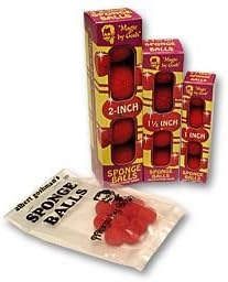 2.5 inch Regular Sponge Ball (Red) Pack of 4 from Magic by Gosh