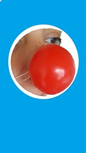 4 Piece Merry Clown Nose with Rubber Band Red 4 cm for a Adult or Child