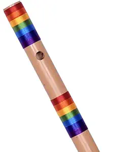 RAINBOW Flute Bansuri Professional C Scale Flute Bansuri 8 Hole with Re-sham Thread Hand Made Bamboo Flute 19 inch