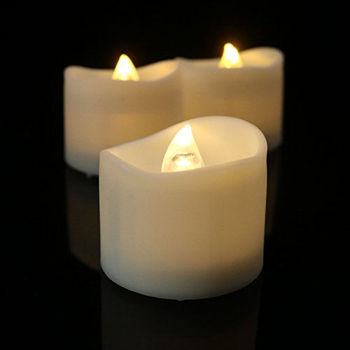 Preisvergleich Produktbild Advocator 24pcs warme weiße batteriebetriebene LED-Teelichter, flackerndes flammenloses Teelicht, elektrische flammenlose geführte Kerzen für Weihnachten, Thanksgiving, Hochzeits-Dekor