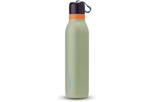 Owala FreeSip Twist Insulated Stainless Steel Water Bottle with Straw for Sports and Travel, 710ml, Blue, Green (Camo Cool)