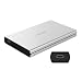 Produktbild QICENT 2,5 Zoll Alluminio Externes Festplattengehäuse USB 3.0 Hard Drive Enclosure für 7mm & 9.5mm 2.5 Zoll SATA HDD/SSD Qualität - Silber