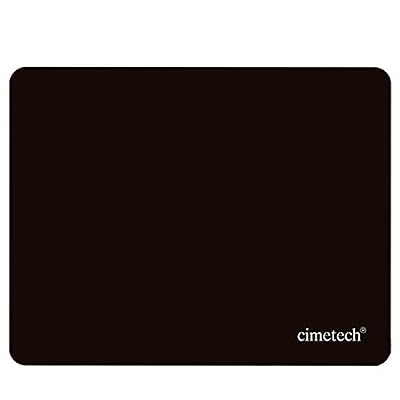 cimetech Tapis de Souris Bureau Tapis Souris Mousepad 25 x 20 cm Ultra Mince améliore la Vitesse et la précision, Base en Caoutchouc Antidérapante, Texturée Résistant à Usure Lavable, Noir