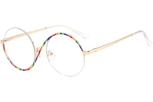 AOOLIA Damen Blaulichtfilter, TR90 UV400 Vintage Fake Glasses Ohne Stärke Brille, Anti-Müdigkeit Anti-Blaulicht Brillen