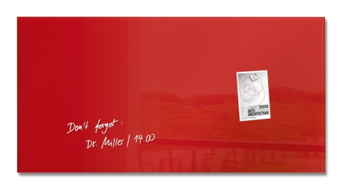 Sigel GL147 Glas-Magnetboard / Magnettafel artverum rot 91 x 46 cm - weitere Größen/Farben