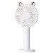 Produktbild WANGCHAO Mini Netter Handventilator, geräuschloses Design USB-gesteuerter eingebauter 1200-Mah-Akku mit Standspiegel Tragbarer Ventilator USB-Ventilator für Büros im Freien,whitebear