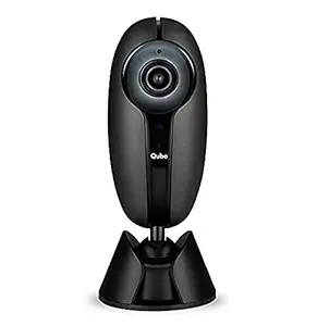 QUBO Smart Home Security WiFi Camera (Black) | Trust of Hero Group| Intruder Alarm System | 1080p Full HD 2MP Camera | Works with Alexa & Google | Designed and Made in India