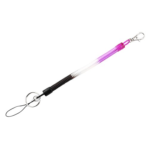 Preisvergleich Produktbild sourcingmap Elastisch Telefon Schlüsselring Schlüsselkette Spiralband Karabinerhaken