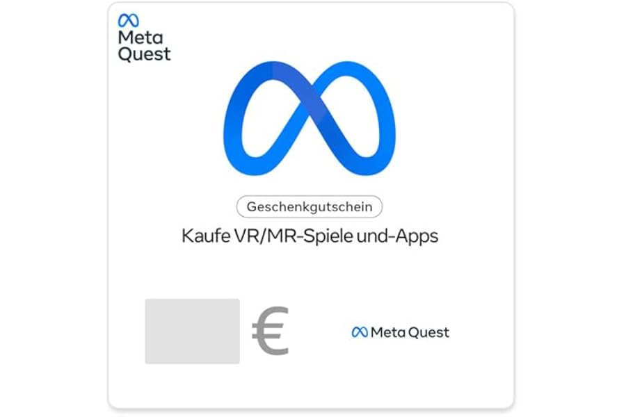 Digitaler Meta Quest-Geschenkgutschein – für Apps, Spiele und Erlebnisse – für Deutschland – per E-Mail