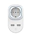 Produktbild eeco Smart Steckdose Z-Wave Steckmodul mit 2 USB Stecker Smart Wireless Plug funktioniert mit iOS/Android App, Smart Home Aktor