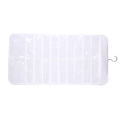 Generic Hängend 80 Taschen Schmuckaufbewahrung Schmuck Organizer – Weiß - 4