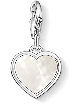 Thomas Sabo Damen-Charm-Anhänger Herz Charm Club 925 Sterling Silber Perlmutt weiß 0920-029-14