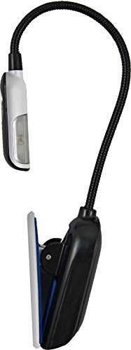 5mm LED Book Light inkl. 2x CR2032 Knopfzelle Leselampe Leselicht Buchlampe Arbeitsplatzleuchten Klemmleuchte Tischleuchte für Kindle, Buch, Notenständer, flexibler Leuchtenhals - 3