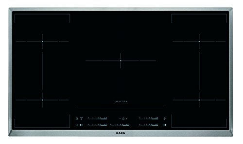 AEG HKM 95513 X-B Kochfeld Elektro, 89,6 cm, Flexibles Kochzonen, Einfache Bedienung, edelstahl