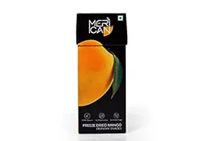MERICAN Freeze Dried Mango | Healthy Mango Snack | 100% Natural, Vegan, No Preservatives, No Added Sugar | Low Calorie Snack | Dehydrated Snacks for Kids and Adults | (20Gm).