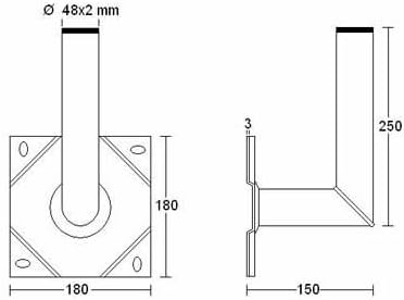 Peres 222000-015 Flat Screen Mount for Office