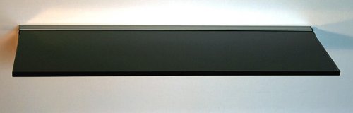 Set: 10 mm Glasregal 40×30 cm schwarz /Wandprofil LINO10 inkl. Befestigungsset - 5