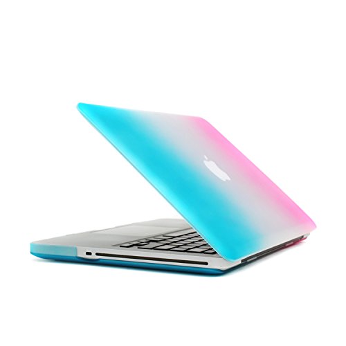 MacBook Pro 13 Hülle Case, iNeseon Ultra Slim Gummierte Hartschale Tasche Cover Shell, US Regenbogen und EU Transparent Tastatur Abdeckung Schutzhülle für Apple MacBook Pro 13.3 Zoll Aluminum Unibody mit CD-ROM Drive Modell:A1278,NICHT für MacBook Pro 13 mit Retina Display (Regenbogen) - 2