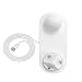 Produktbild Nevter359 Kabelloses Ladegerät für den kreativen Pilzlicht-Deskto, 3 in 1 Schreibtisch Pilzlicht Typ C Micro USB Wireless Charger für Android iPhone White