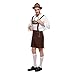 Produktbild Herren Trachten Lederhose Oktoberfest Kleidung Beer Bavarian Kostüm Komplett Set, Trachtenlederhose Mit Trägern, Erwachsener Bühne Herren Performance Kleidung