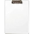 HATHIYANI Acrylic Paper Clipboard Writing Pad, Exam Board for Kids/Students, Transparent Exam Pad, Examination Writing Pad (Pack of 1)