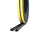 Produktbild P-Profile 10m Black Weatherbar Draft - EPDM Rubber ROLL STRIP Draught Seal and Foam for Window or Door by Quantum Garden
