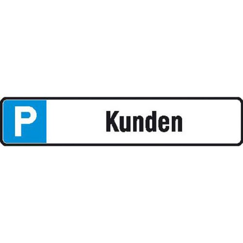 Preisvergleich Produktbild Parkplatzschild 520 x110 mm Alu, Kunden
