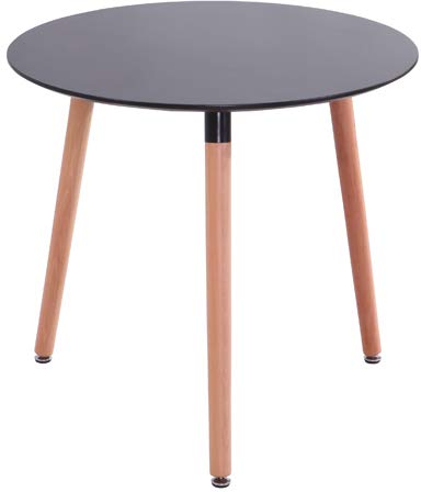 Mdf Inspiration Retro Esstisch Rund 80 Cm Durchmesser Schwarz Tisch