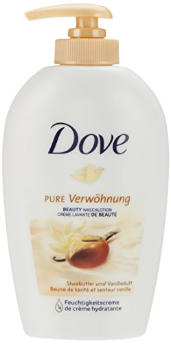DOVE Pure Werwöhung Beauty Waschlotion Sheabutter und Vanilleduft Spender, 250 ml