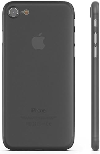 iPhone 7 Case , Transparent Thin 0,35 mm and Ultra Slim [LIFETIME GUARANTEE] RED CANARY - Case For iPhone 7 – Black