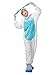 Produktbild URVIP Unisex Festliche Anzug Flanell Pyjamas Trickfilm Jumpsuit Tier Cartoon Fasching Halloween Kostüm Sleepsuit Party Cosplay Pyjama Schlafanzug Blau Häschen Medium