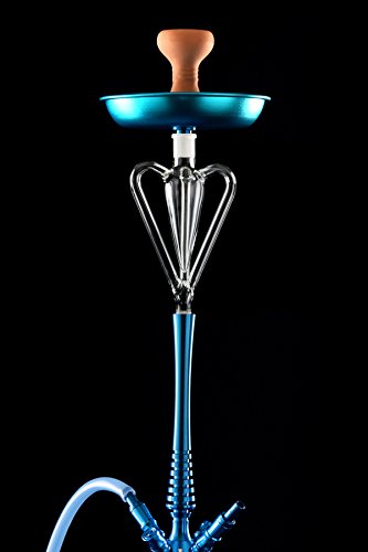 Kaya Shisha ELOX „Turkey Neon 480“ Wasserpfeife Hookah, Full Plug Alu-Rauchsäule, Silikonschlauch, Aluslim Alu-Mundstück - 3