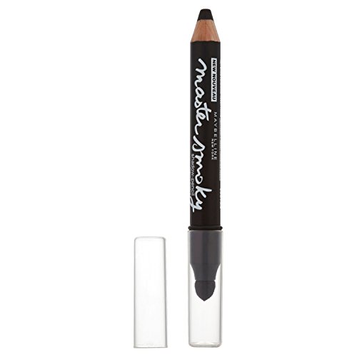 Maybelline New York Lidschatten-Stift Master Smoky Smoky Black / Eyeshadow Pencil Schwarz für Smokey Eyes, mit integriertem Smudger, 1 x 1,8 g - 2