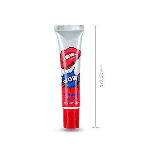 JUYUAN-EU Lip Gloss Lippen Tattoo Magic Lippenstift dauerhafte Wasserlippenglanz Anhaltend Wasserfest Cherry Red - 3