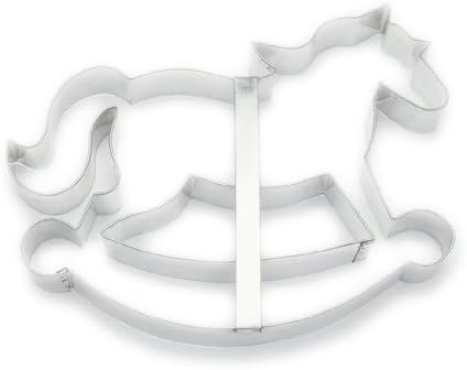 BLEX Halusky Rocking Horse Shaped Stainless Steel Pastry Cutter, Tinplate, Silver, 1.5 x 6 x 9 cm