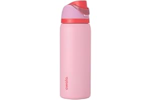 Owala FreeSip Insulated Stainless Steel Water Bottle with Straw for Sports and Travel, Leak Proof, BPA-Free, 945ml, Angel Food Cake