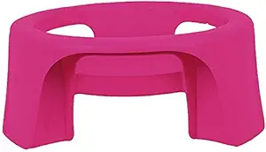 Heart Home Plastic Multipurpose Plant Pot Water Pot Gas Cylinder Stand (Pink) - CTHH13128