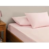Mer-Tim Pamuklu Ranforce Tek Kişilik 160x240 Lastiksiz &Ccedil;arşaf Takımı - Toz Pembe