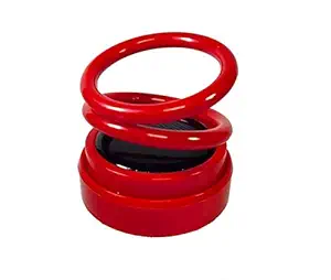 Car Solar Ring Air Freshener Double Loop Rotary Air Conditioner Dashboard Air Freshener Perfume Red for Hyundai Accent