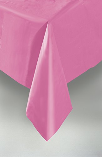 Pink Plastik Tischdecke / Tischtuch Größe {137cm x 274cm} - 4