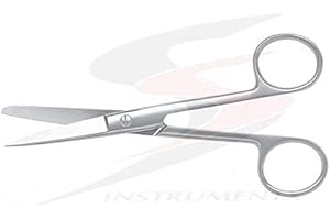 SS INSTRUMENTX Forbici da medicazione di primo soccorso veterinario e chirurgico, multiuso, affilate/smussate, 12,7 cm