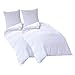 Produktbild Bettwäsche 135x200 4teilig Weiß 100% Super Weiche und Angenehme Mikrofaser, 2 x Bettbezüge 135 x 200 mit Reißverschluss, 2x Kissenbezüge 80 x 80 cm, Schlafkomfort (4 tlg. 135 x 200 cm, weiß)