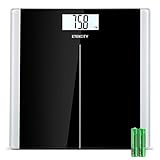 AUTO EIN- UND AUSSCHALTEN: nur beim Betreten der Waagefläche erscheint sofort das Körpergewicht im Display, ohne vorheriges Antippen. Nach dem Gebrauch (8 Sekunden) schaltet sich die Waage automatisch aus