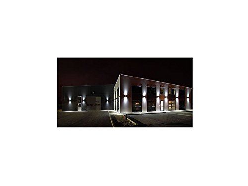 LED Wand-leuchte Up & Down IP54 für Außen inkl.2x LED Leuchtmittel 3W warm-weiß 2700K für 230V | Oberfläche Alu Grau | Modernes Design - 5