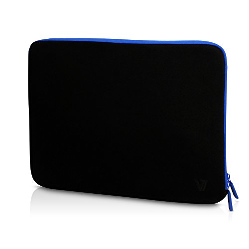 V7 CSE1-BLU-9E 40,6 cm (16 Zoll) Elite-Neopren/Lycra-Sleeve für Notebooks schwarz/blau