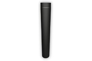 RHINO FLUES - 5 Inch (125mm) Stove Flue Pipes 1000mm Length Matt Black for Multi-Fuel & Wood Burning Stove. Friction Fit - Robust Quality Construction of Heat Resistant enameled Steel.