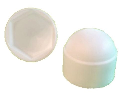 50 Stück Sechskant Schutzkappe M12 - Schlüsselweite 19mm, Farbe weiß - Abdeckkappe