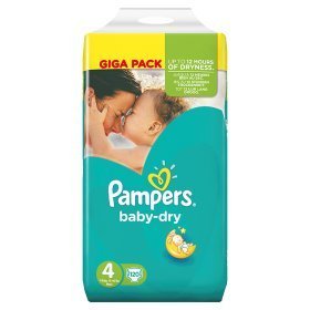 Pampers Baby Dry Nappies Size 4 Giga Pack - 120 Nappies