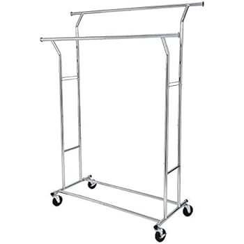 Rollbarer Rundständer aus stabilen Stahlrohr Kleiderständer