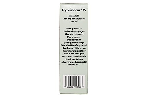 Cyprinocur W Wurmkur, 80 ml – ungefährlich für Fische im Koi-Teich – Medikament bekämpft schnell Parasiten, Saugwürmer, Egel, Hakenwürmer und Bandwürmer - 3